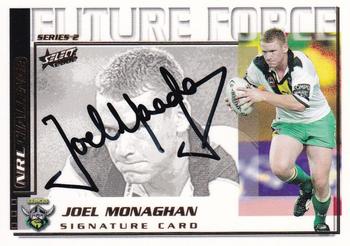 2002 Select Challenge - Future Force Series 2 #FF20 Joel Monaghan Front